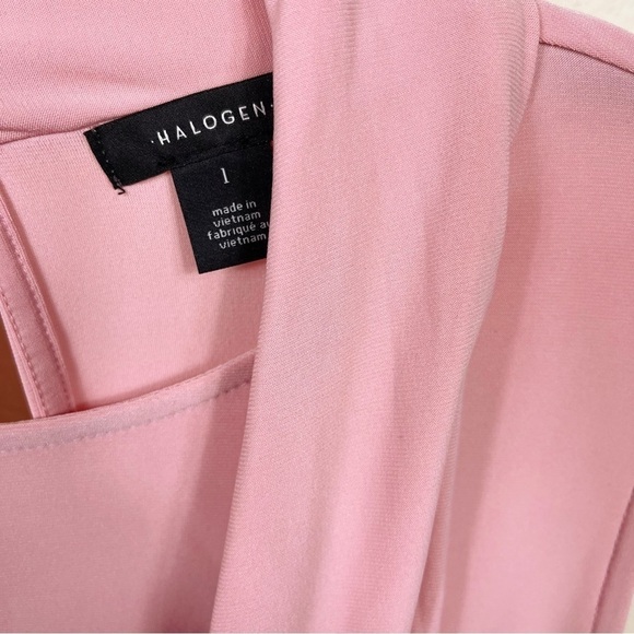 NWT Halogen Pink Bride Sleeveless Keyhole Back Crossover Stretch Tank Top Size L - Picture 6 of 9